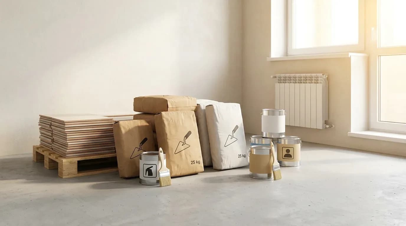 Поставка материалов и выполнение черновых и чистовых работ на объекте